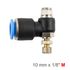 Flow Control Swiv. Elbow Pu 10mm X 1/8' M